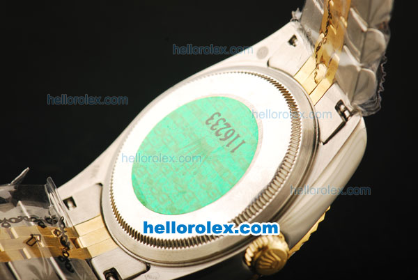 Rolex Datejust Automatic Movement ETA Coating Case with Gold Bezel and Two Tone Strap-36mm - Click Image to Close